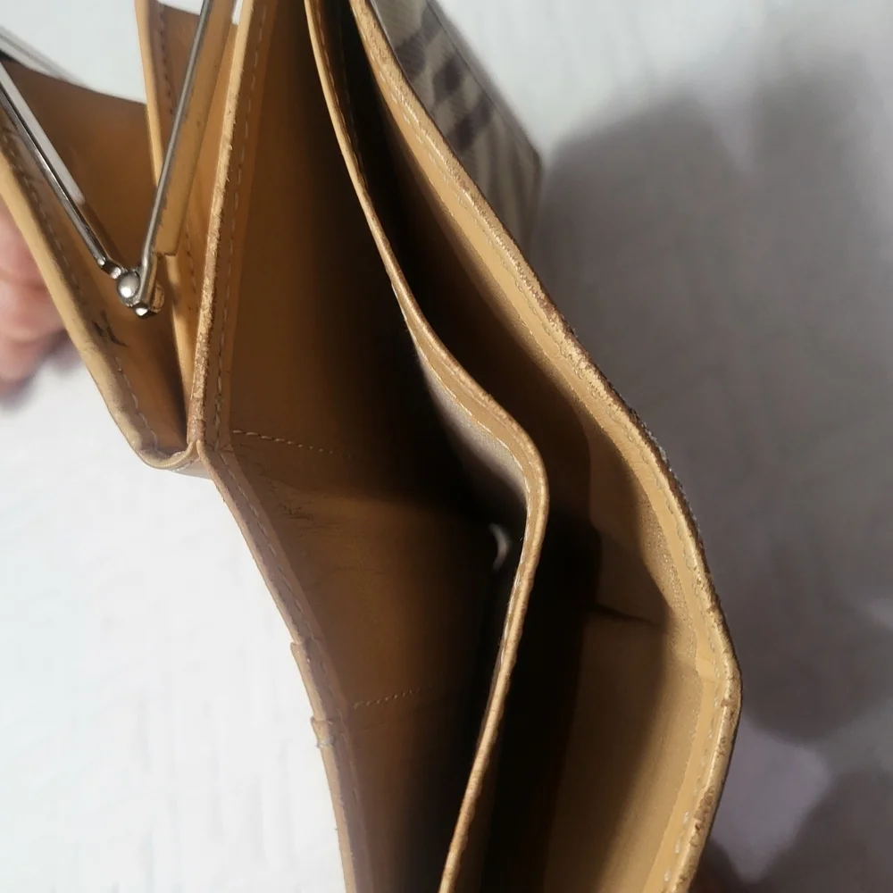 Burberry Beige and Brown Check Wallet - Picture 9 of 9